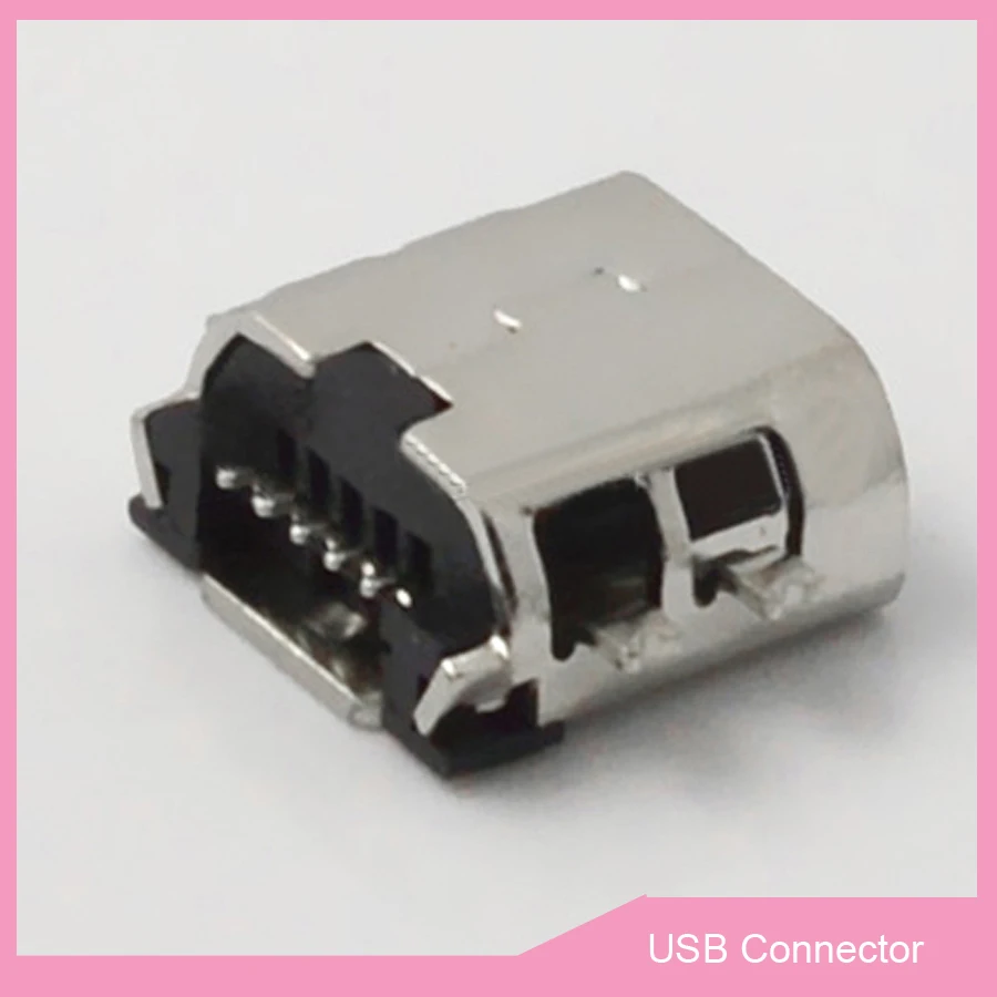 10 шт. мини USB Тип AB 5 контактный гнездовой разъем интерфейсный смещение 4