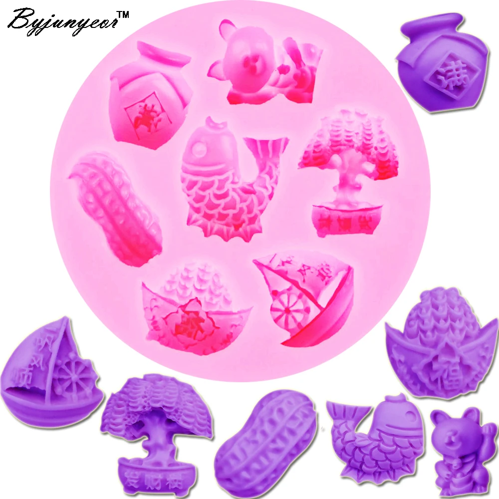 M685 Hocolate ice Fish УФ-смолы силиконовая форма Fondant шоколада конфет клейкая паста