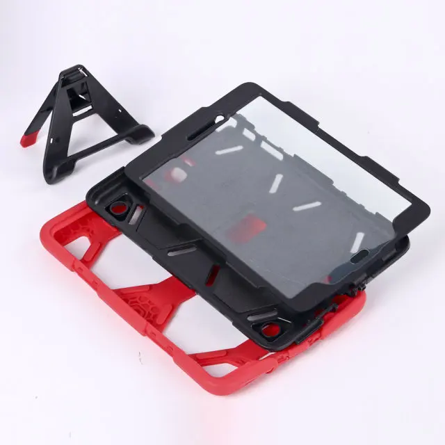 3 в 1 армированный силиконовый гибридный прочный чехол с подставкой для больших