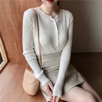 colorfaith 2021 winter spring women pullovers sweater knitted elegant buttons casual ladies jumpers bottoming sw9065