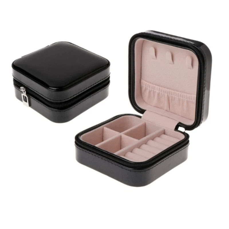 

Jewelry Box Portable Storage Organizer Zipper Portable Women Display Travel Case