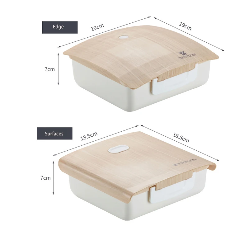 Ланч бокс ONEUP с деревянным покрытием портативный пищевой контейнер для пикника