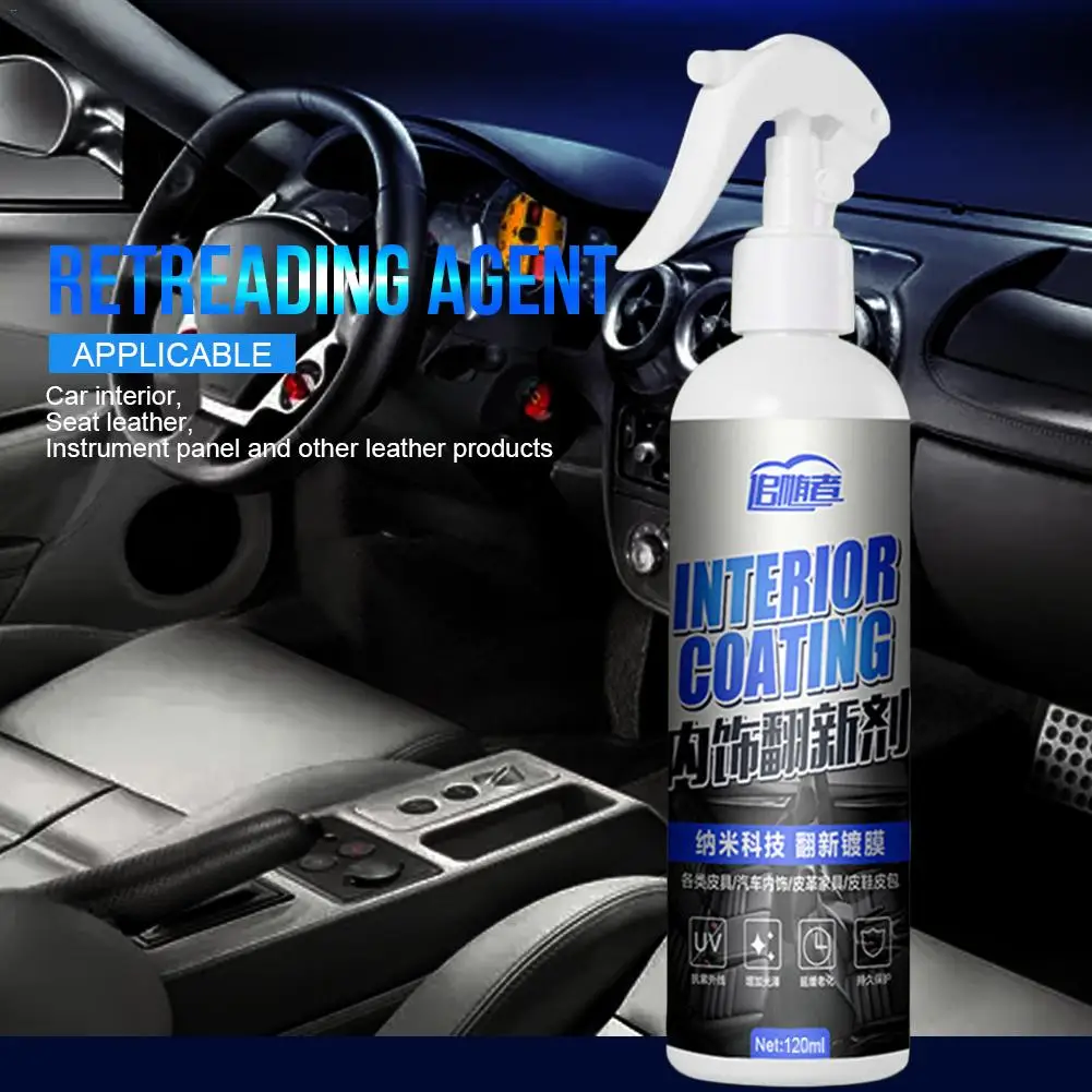 

New Style 120ML Car Interior Decorative Wax Leather Dash Board Glazing Waterborne Panel Coating Plastic Renovation Agent