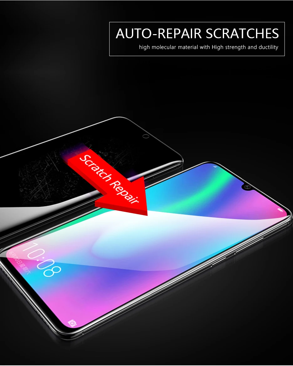 CHYI 3D изогнутая пленка для huawei Honor 10 Lite защита экрана Взрывозащищенная Гидрогелевая пленка с инструментами не закаленное стекло