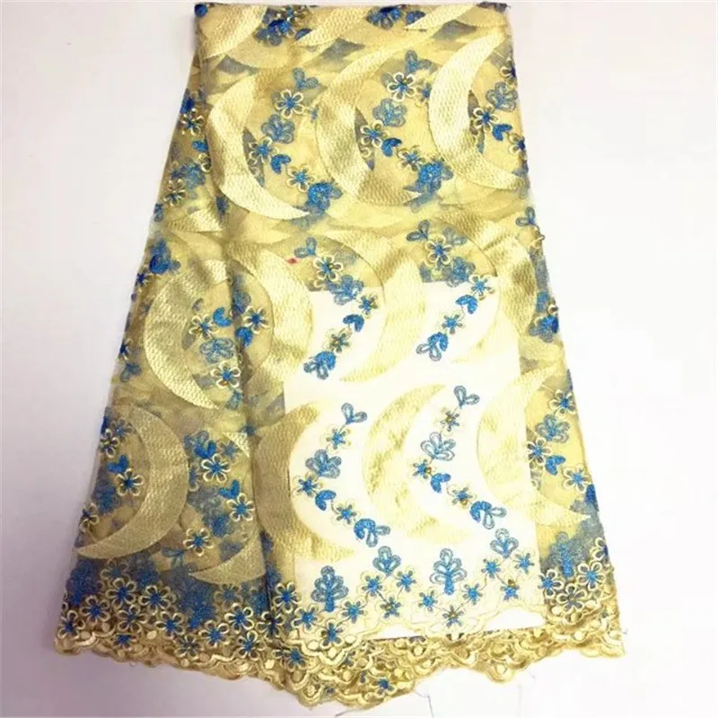 Pl! Африканский тюль Кружево Ткань 2017 французский высокое качество с бисером в