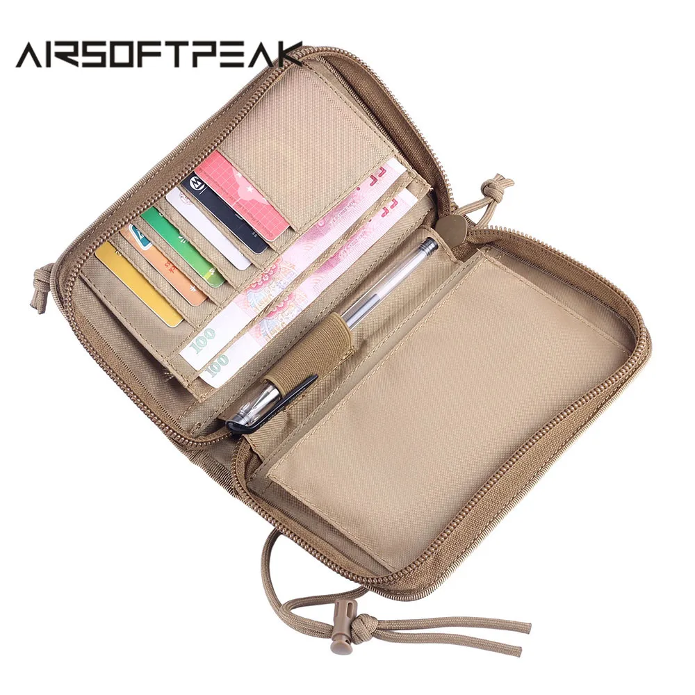 AIRSOFTPEAK, тактический кошелек, Охотничья сумка, чехол для телефона с отделением для карт, для денег, Мужская одноцветная сумка, многофункциональная, портативная