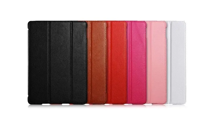 Чехол для ipad air 2, роскошный чехол из натуральной кожи для ipad air2, Модный чехол с текстурой личи для ipad air 2, черный, коричневый, розовый
