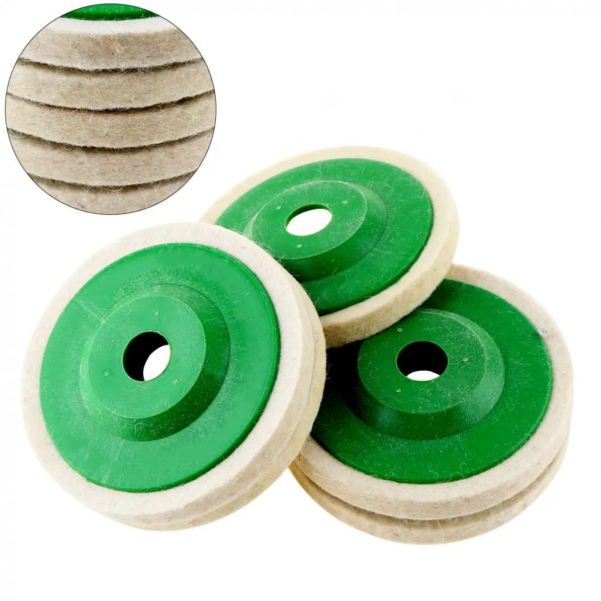 

TORO 5pcs Multifunction Wool Polishing Disc Pads with 100mm External Diameter and 16mm Inner Diameter for Angle Grinder