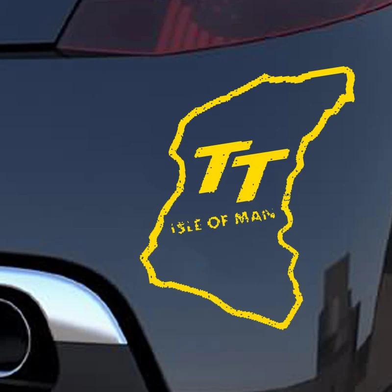 Hotmeini наклейка для автомобилей Jdm Стайлинг окна бампер наклейка виниловый Грузовик Холодильник водонепроницаемый "Isle Of Man TT" 12,2*13 см