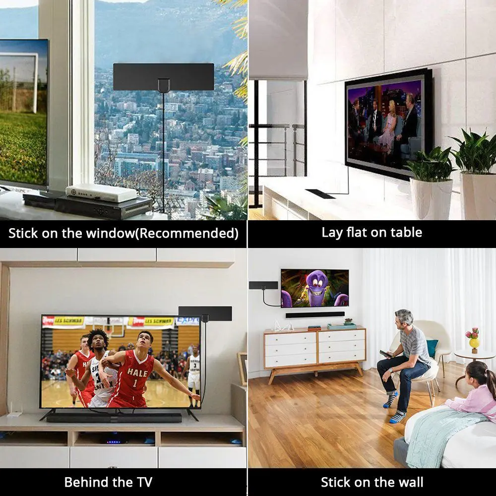 Цифровая антенна HD для домашнего ТВ 4K VHF UHF Freeview жизни местные каналы вещания всех