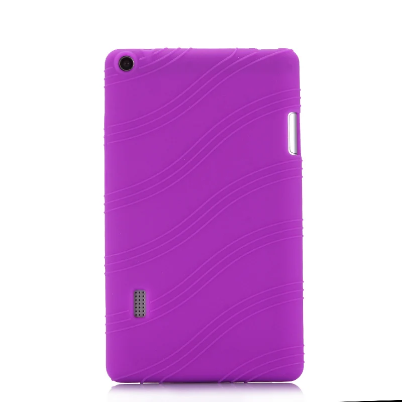Фиолетовый SZOXBY для huawei T3 Glory Play плоский 2 BG2-W09 Wifi версия силиконовый рукав мягкий корпус 7 дюймов анти-осень моющийся силиконовый чехол - Цвет: Фиолетовый