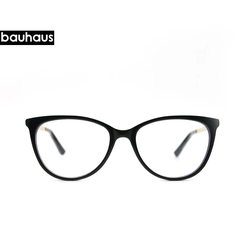 C8 Bauhaus, негабаритные очки с прозрачными линзами для мужчин и женщин, ретро очки с металлической оправой, прозрачные оптические оправы для очков "кошачий глаз" - Цвет оправы: C8