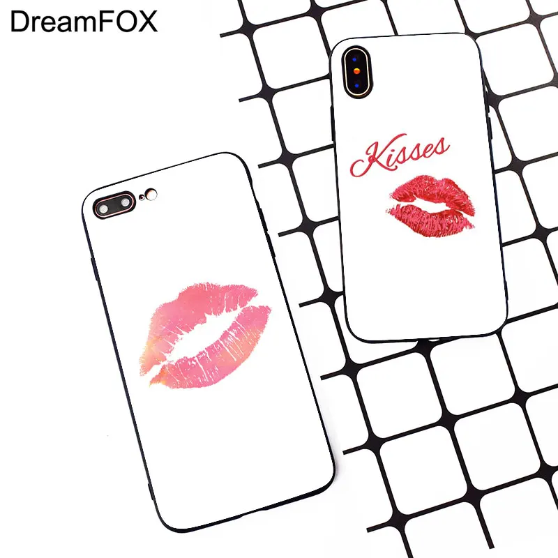 M520 Kiss Me Lips Lipstick Black Soft TPU Silicone Case Cover For Apple iPhone 11 Pro XR XS Max X 8 7 6 6S Plus 5 5S 5G SE |