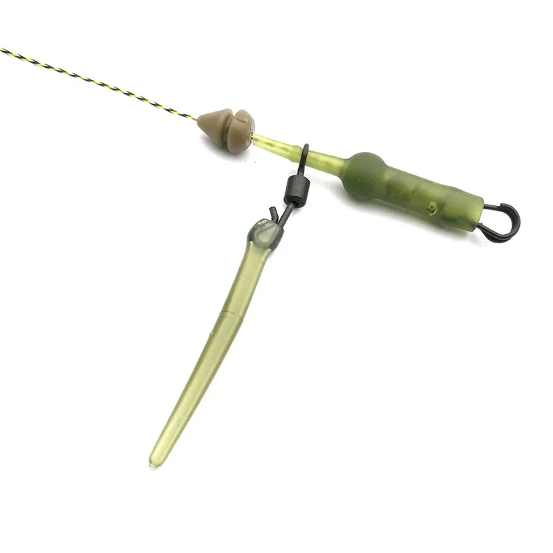 50 шт./компл. для рыбалки на карпа Chod Rig Безопасность рукава зажимами грузила слайд