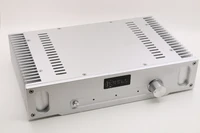 silver all aluminum power amplifier chassis class a amplifier enclosure diy hifi case box for 1969 power amp