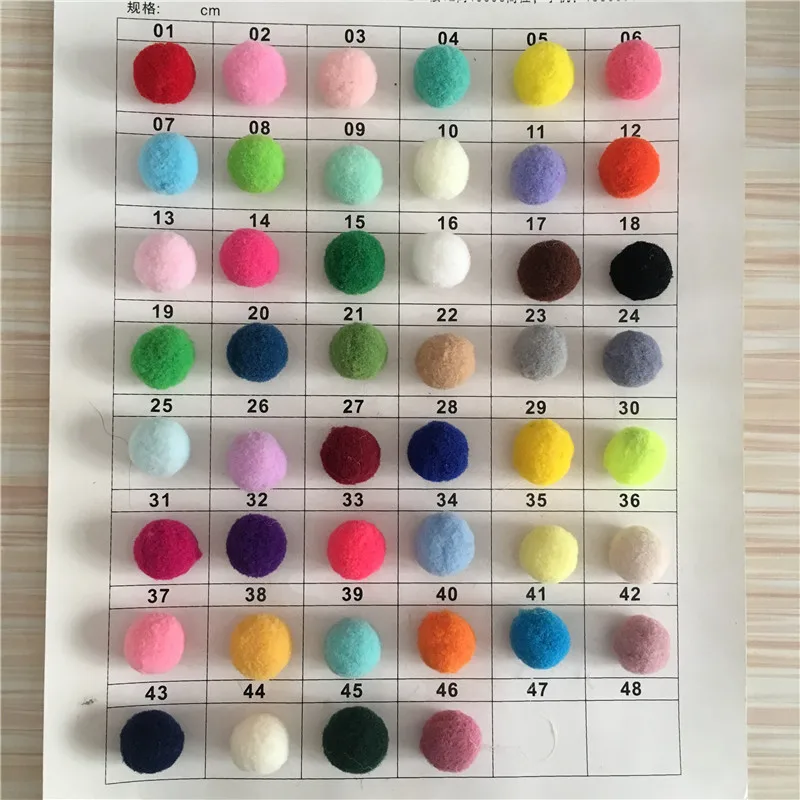 Мягкие шарики Помпоны для рукоделия 200 шт. 15 мм разноцветные помпоны украшения - Фото №1