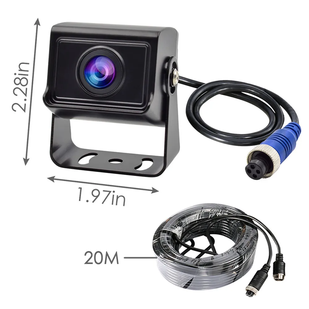 

Accfly AHD 720p 4 Pin Car Backup Reverse Rear View Camera for Trucks Bus Caravan Van Camper Trailer Excavator RV Color Monitor