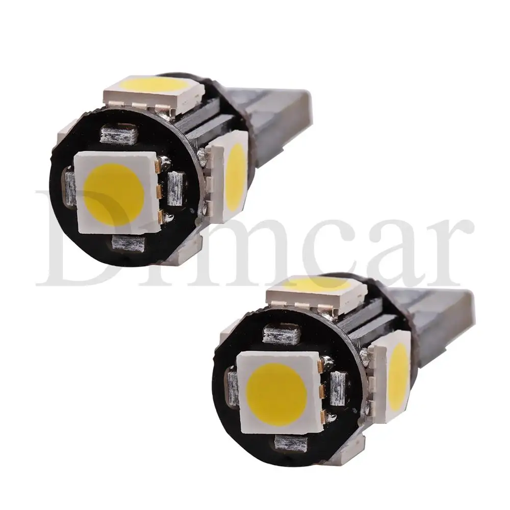 10X T10 Canbus Белый Синий Красный 5smd автомобильный светильник W5w 194 168 ошибки лампы DC 12 В клиновидная лампа парковочная лампа полоса декодер поворотов