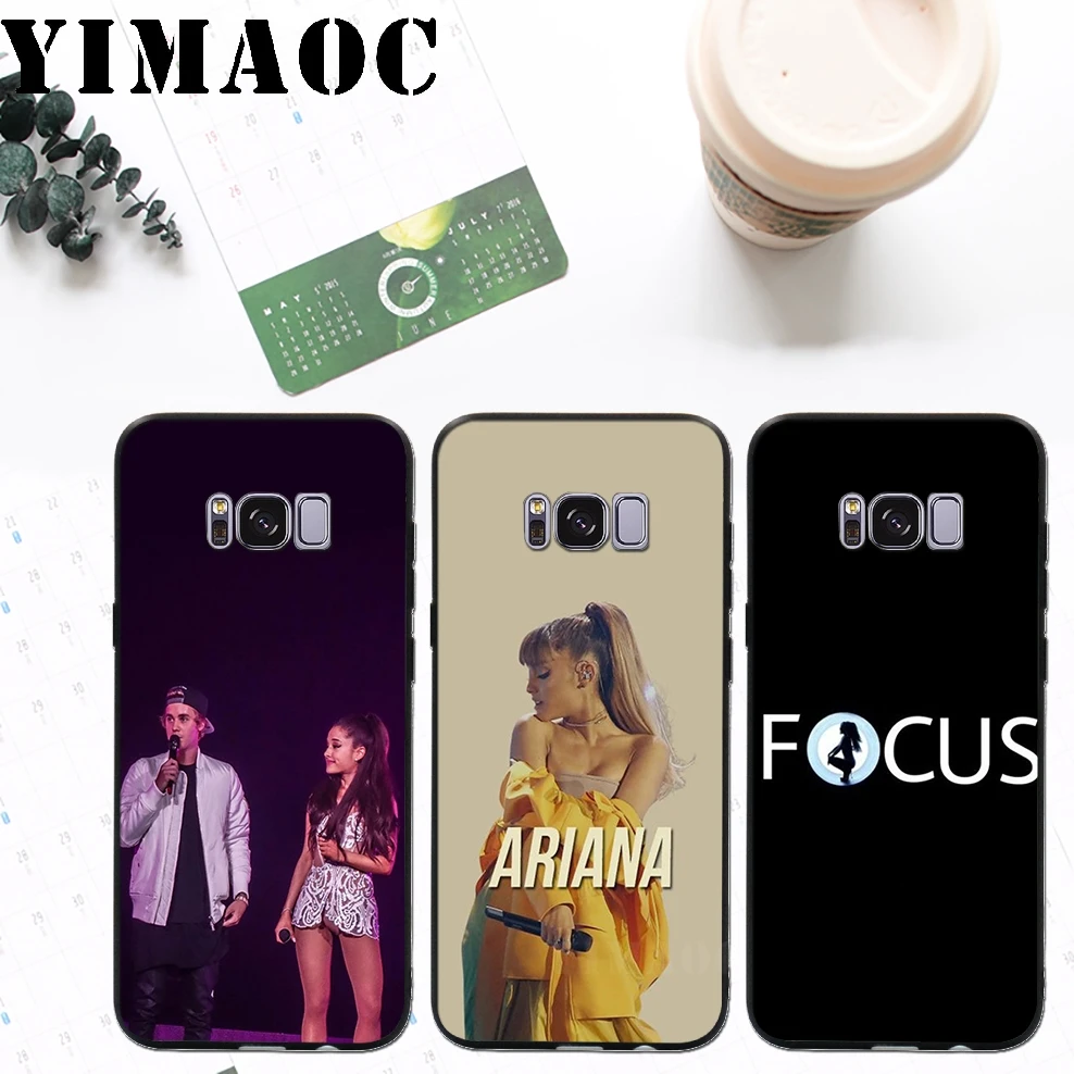 YIMAOC Ariana Grande singer Soft Silicone Case for Samsung Galaxy A3 A5 A6 Plus 2017 2016 S6 S7 Edge S8 S9 &amp Note 8 9 |