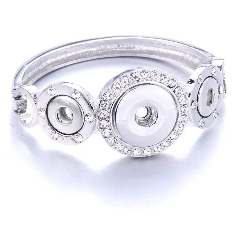 Boom Life Snap Jewelry Metal Bracelet Bangle Rhinestone Fit 18mm 20mm Snaps Button For Women | Украшения и аксессуары