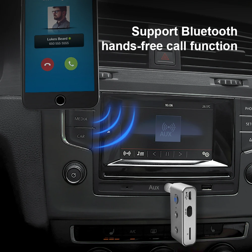 Tancredy беспроводной автомобильный Bluetooth Aux приемник адаптер 4 2 + EDR музыкальный