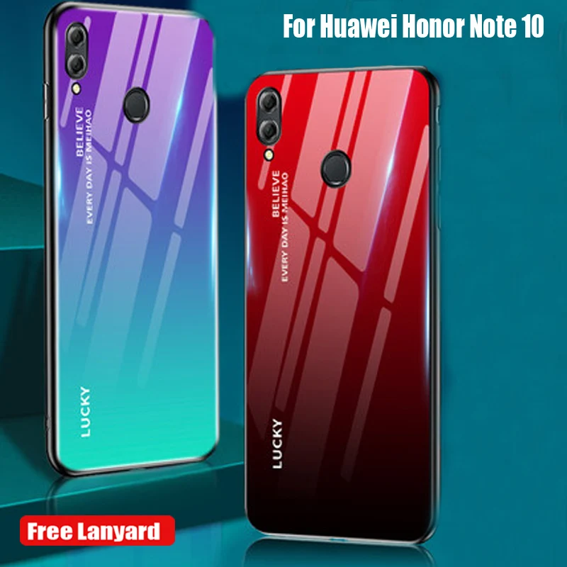 Чехол для Huawei Honor Note 10 6 95 дюймов задняя крышка из закаленного стекла стеклянные
