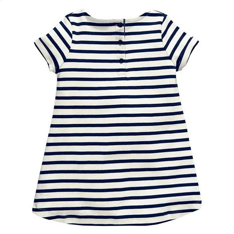 Платье для девочек летнее платье принцессы в полоску с карманами детские платья