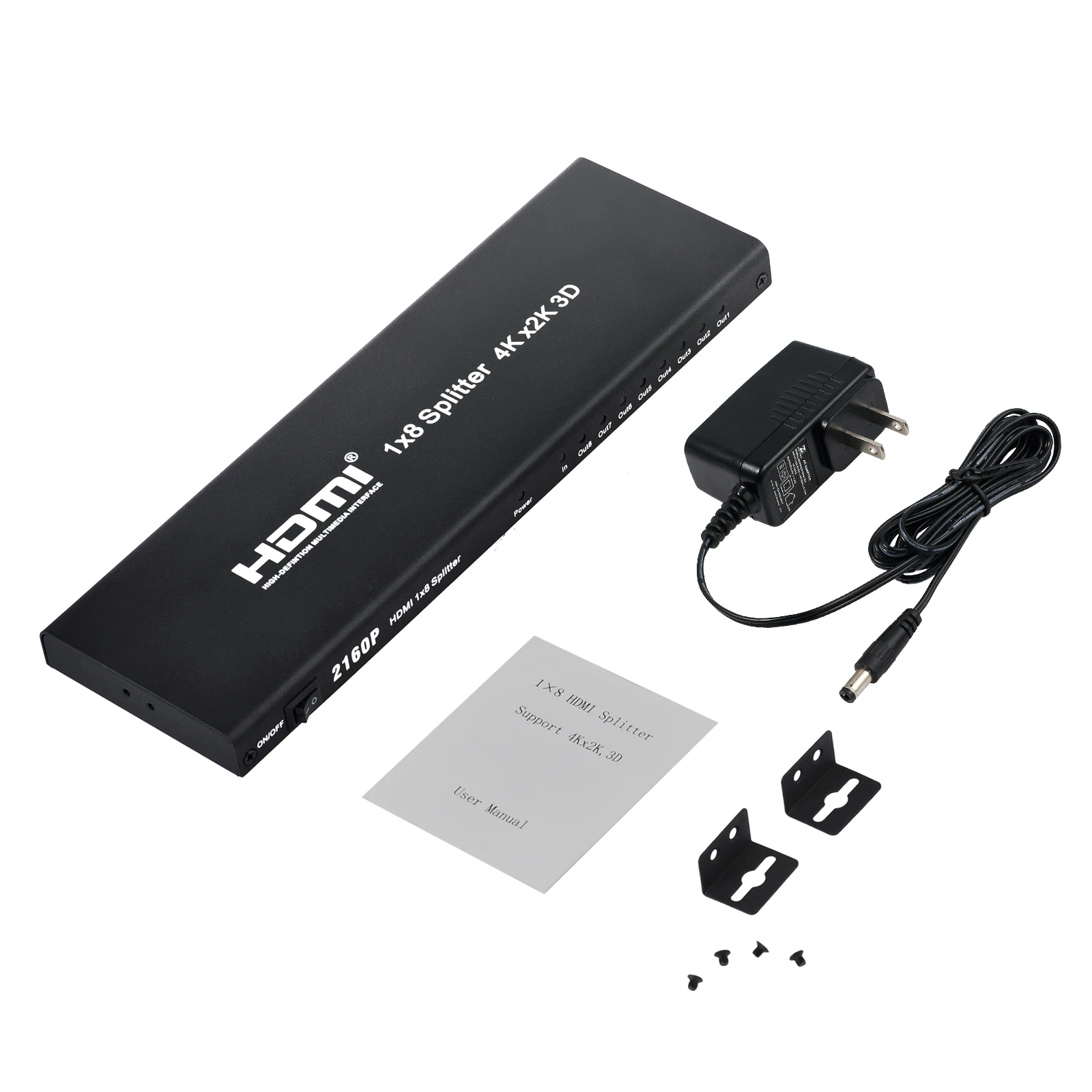 NEOTECK 1080P 4K 8-канальный HDMI разветвитель 8-портовый HDMI адаптер концентратор 3D 1X8 HDMI видео разветвитель 1 в 8 выход для HDMI ТВ, ПК DVD плеер PS3