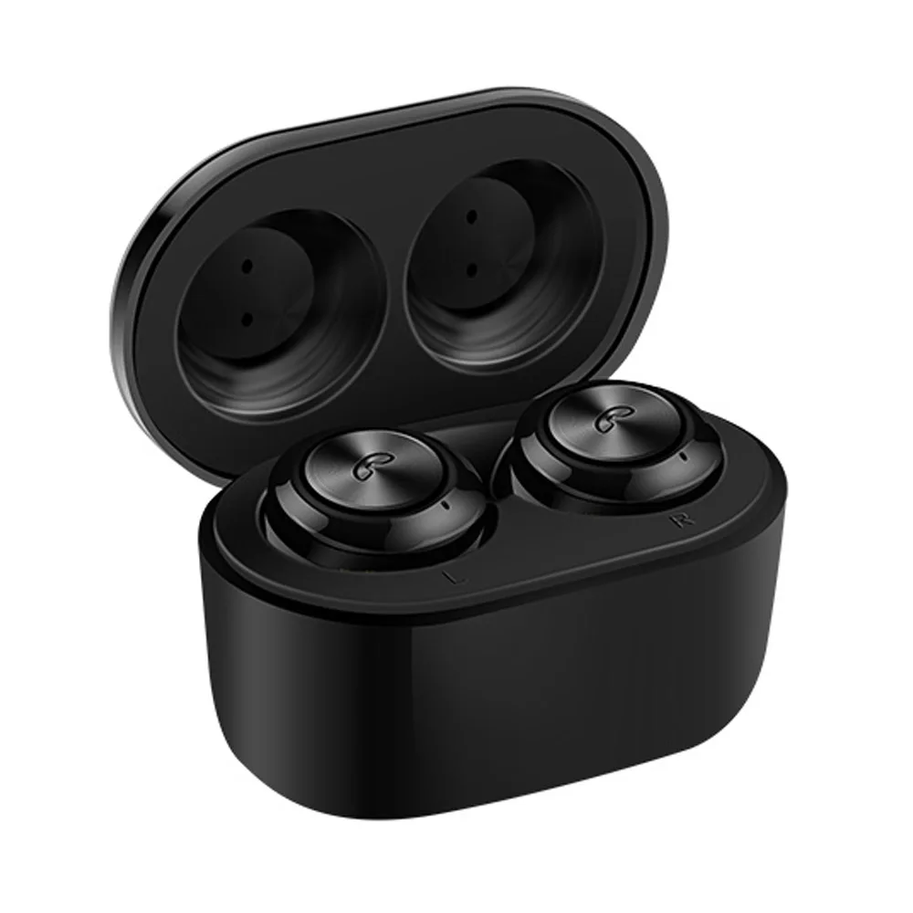 Черный FDGAO TWS Bluetooth 5,0 наушники стерео беспроводные наушники HIFI Звук спортивные наушники гарнитура с микрофоном для телефона - Цвет: Черный