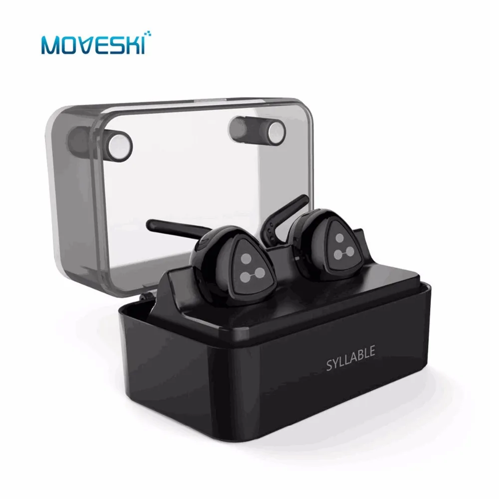 Беспроводные bluetooth наушники Moveski D900 мини водонепроницаемые невидимые с