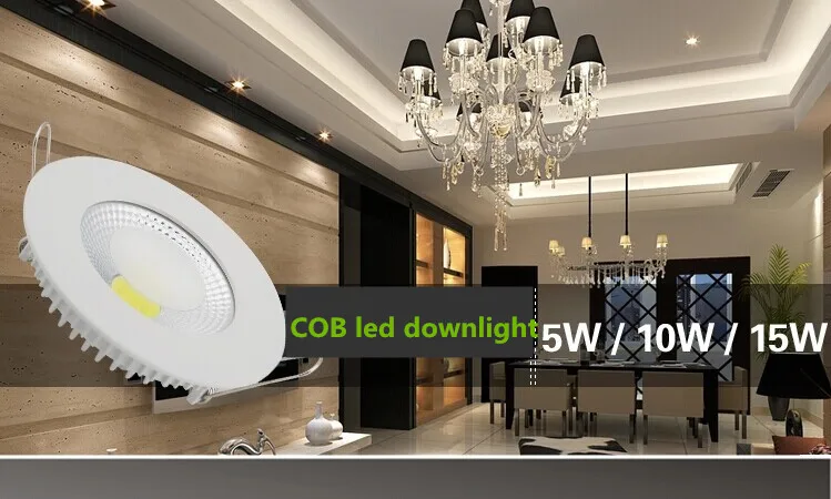 Бесплатная доставка 30 ШТ. 5 Вт/10 Вт/15 Вт Затемнения COB LED Вниз Потолок Точечные