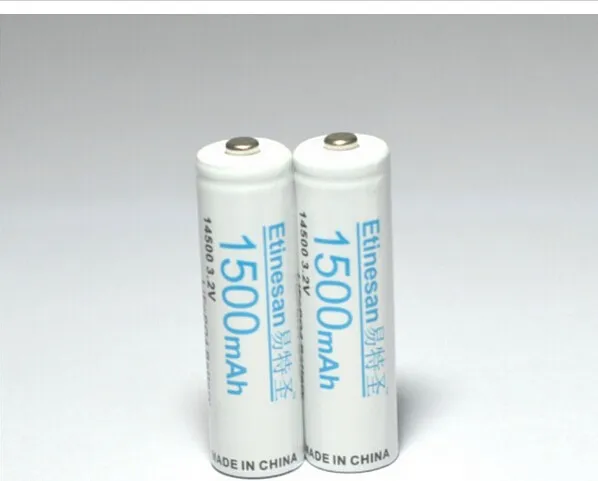 2шт Etinesan 3,2 v 1500mAh 14500 AA LiFePo4 литиевая аккумуляторная батарея с манекеном беспроводная клавиатура, мышь, часы игрушечный рожок