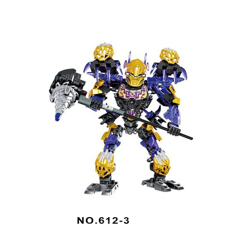 XSZ-612-3 Биохимический воин BIONICLEMASK светильник BIONICLE TAHU IKIR строительные блоки совместимы с 71308 биохимической игрушкой BRINGUEDOS - Цвет: XSZ-612-3