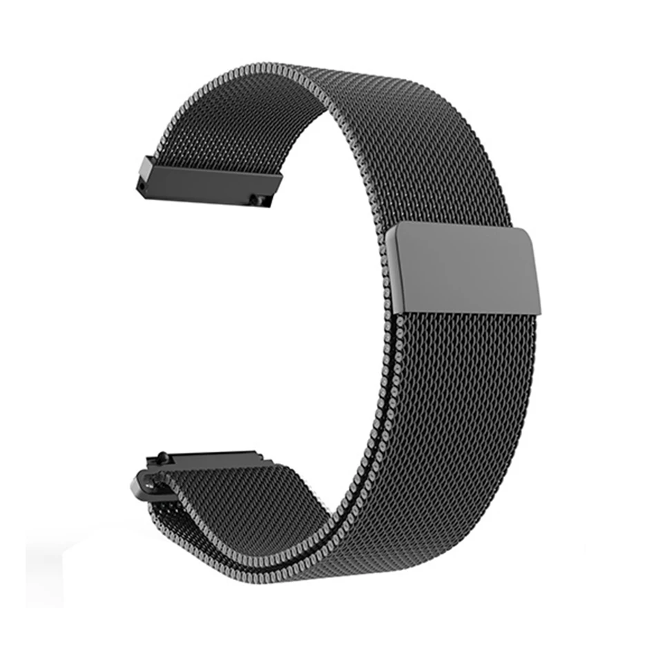 Mijobs 20 мм 22 мм металлический Миланский ремешок для Xiaomi Huami Amazfit Bip PACE gtr Молодежные часы браслет из нержавеющей стали умный Браслет - Цвет: 20mm for amazfit bip