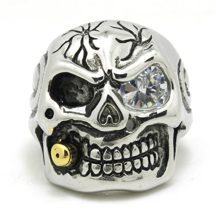 Новейшее мужское кольцо 316L из нержавеющей стали в готическом стиле с большим