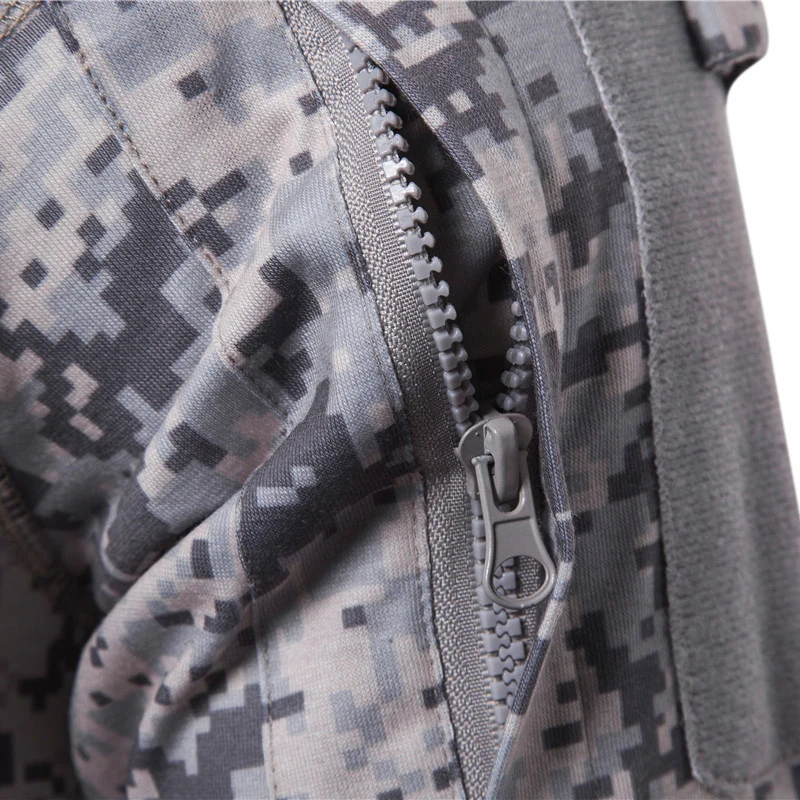 Men's Tactical T Shirt Camo Training Military Clothes Tops Outdoor Sport Fitness Large Size Elastic T-shirt Long Short Sleeve | Спорт и