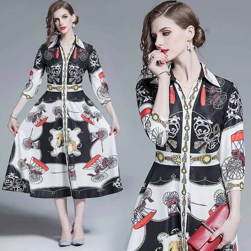 Tang/Новое поступление Платья с цветочным принтом для подиума элегантное платье