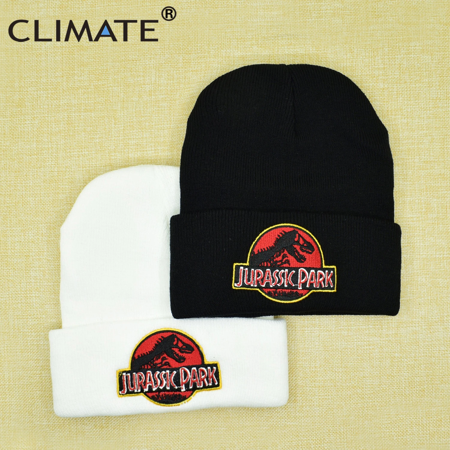 Климат мужские шапки Парк Юрского периода зимняя шапка Мир вязать Кепки Hat