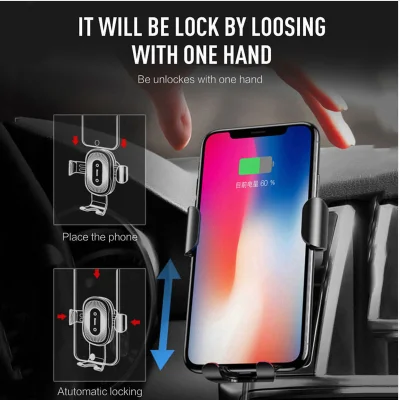 2019 ручной/саморегулирующийся держатель для телефона беспроводное быстрое