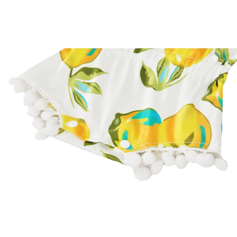 SOSOCOER/Детский комбинезон для новорожденных без рукавов с лимонным узором девочек