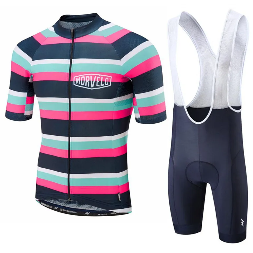 Cycling suit Morvelo дышащие летние Велоспорт Джерси нагрудник шорты для женщин комплект Велосипедный спорт спортивная одежда велосипедная форма - Цвет: Cycling suit