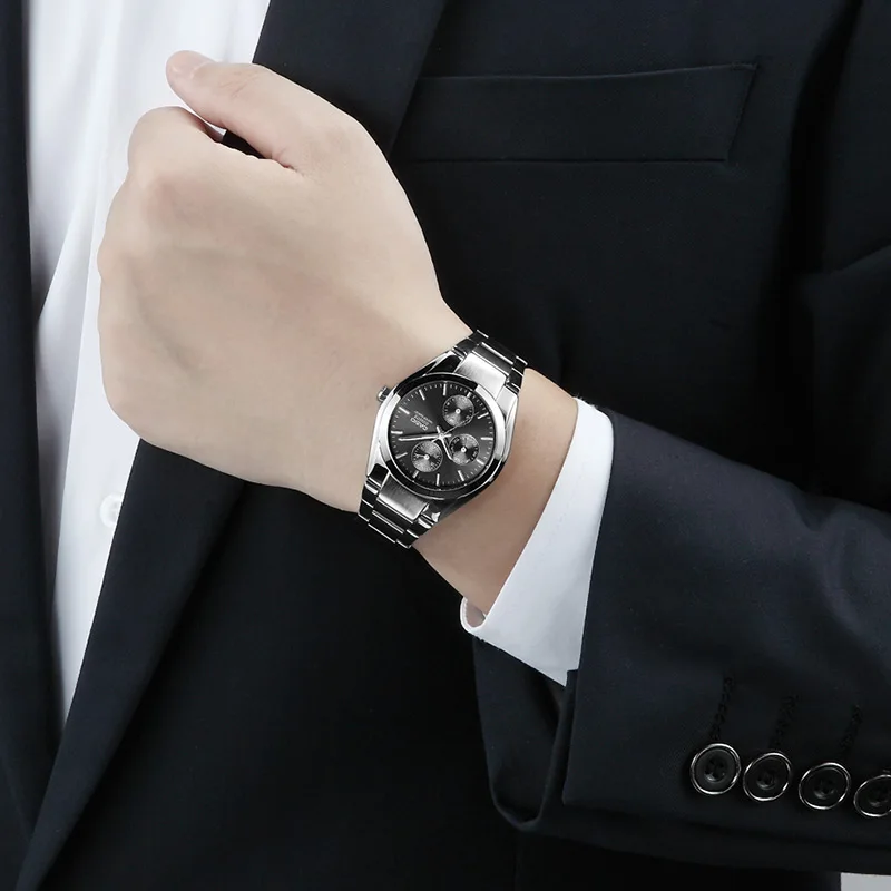 Casio модные часы мужские 30 метров жизнь водонепроницаемый стальной пояс кварцевые