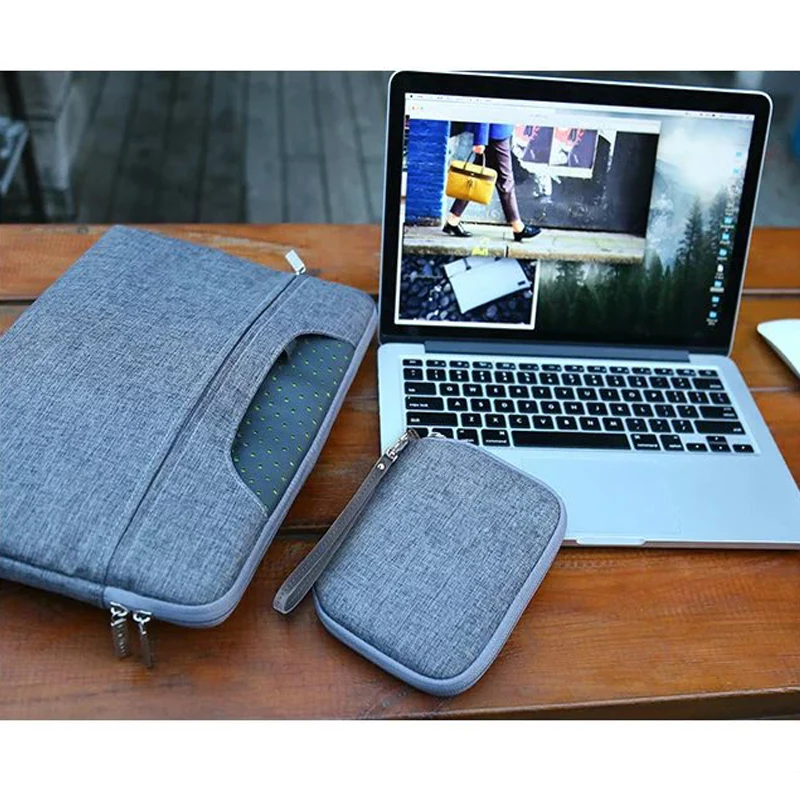 15 6 дюймов Сумка для ноутбука Macbook Air 13 Чехол большой емкости Толстая сумка 3 Pro