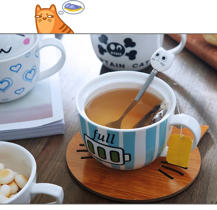 Кофейная чашка Белый доктор Кошка Животное молоко чашка керамическая кружка для влюбленных милый подарок на день рождения, рождественский подарок