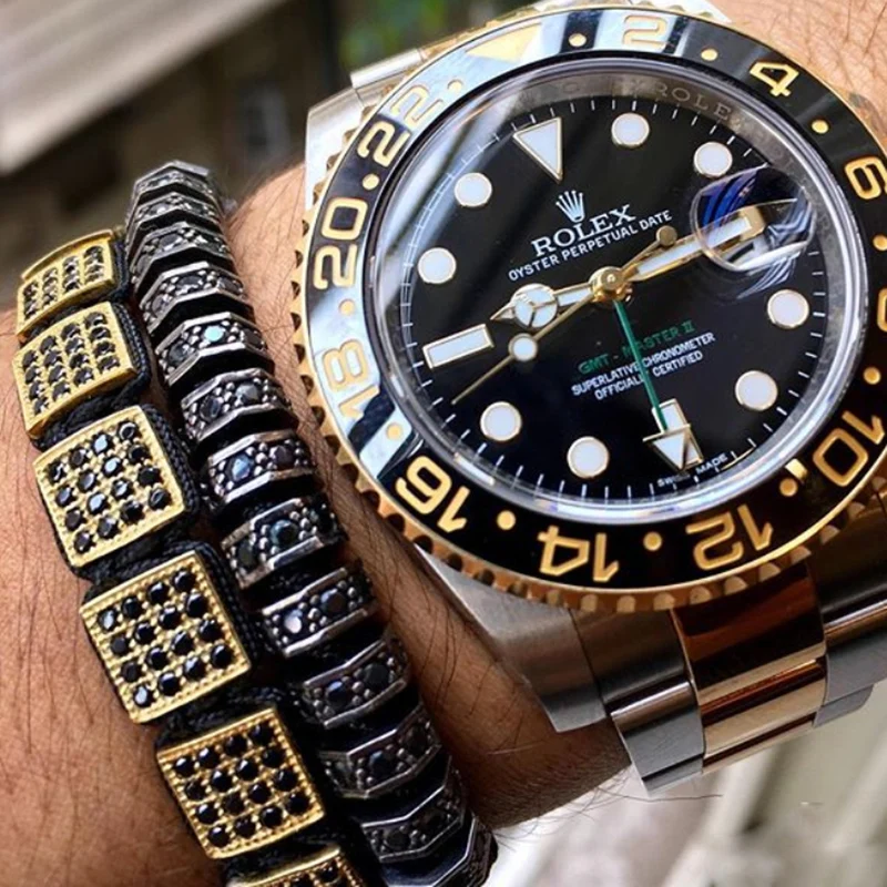 Новый брендовый модный квадратный браслет микро-браслет с фианитами мужские и