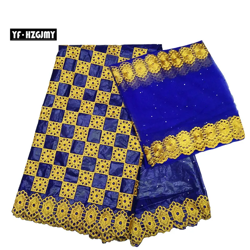 YF HZGJMY Африканский Базен Riche Getzner 2019 зеленый/Золотой вышитый индийский свадебный