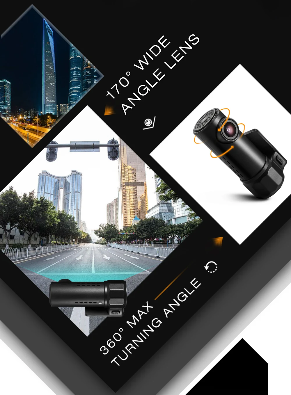 Мини камера 720P с функцией ночного видения видеорегистратор Wifi Автомобильный WDR 170