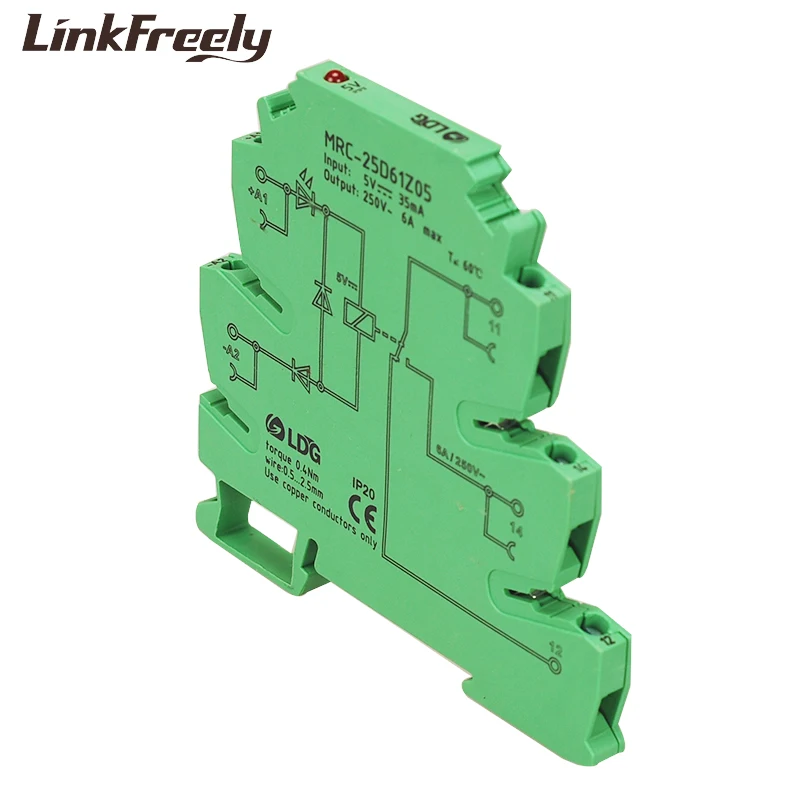 MRC-25D61Z05 10 шт 5V DC умный светодиодный программируемый PLC модуль реле доска 6A 250VAC/DC выход СВЕТОДИОДНЫЙ катушки реле напряжения Din Rail