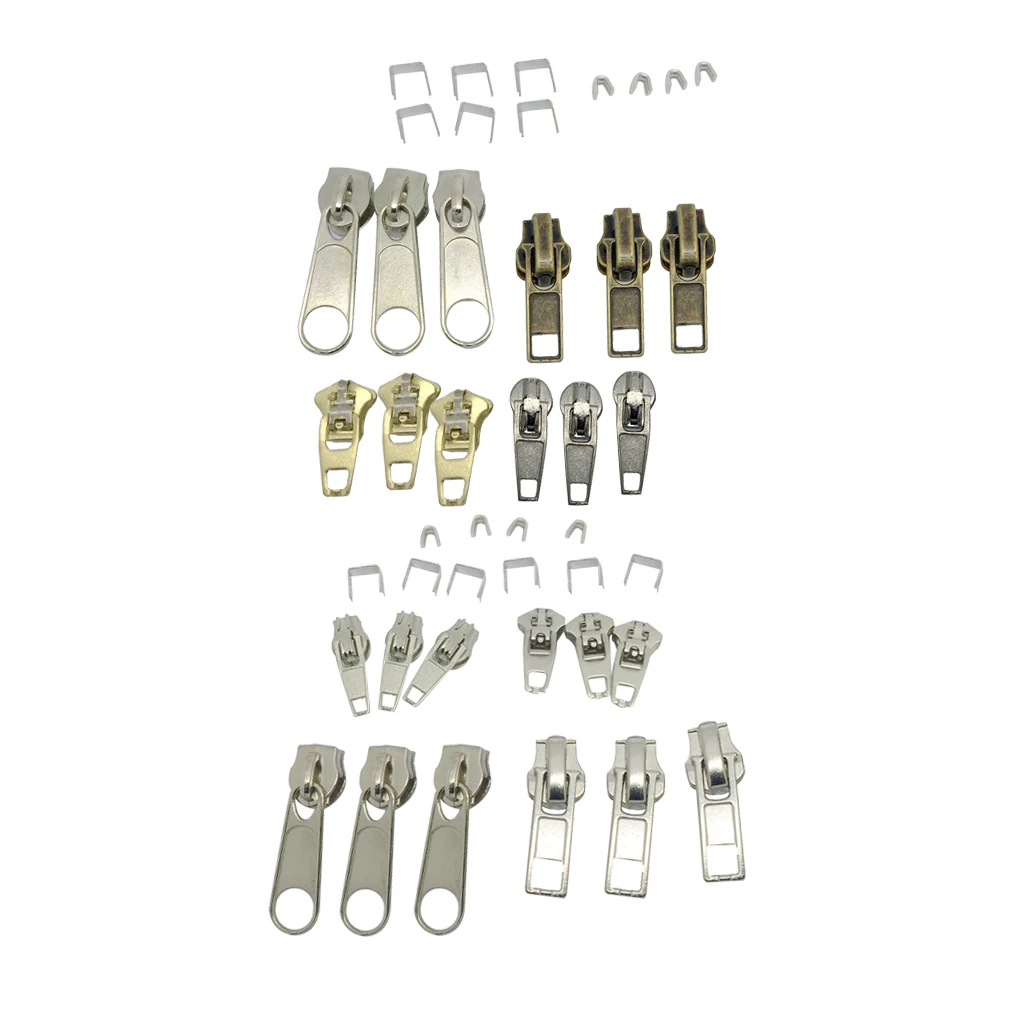 

44pcs Universal Instant Fix Zipper Repair Kit Zip Sliders Stops Replacement