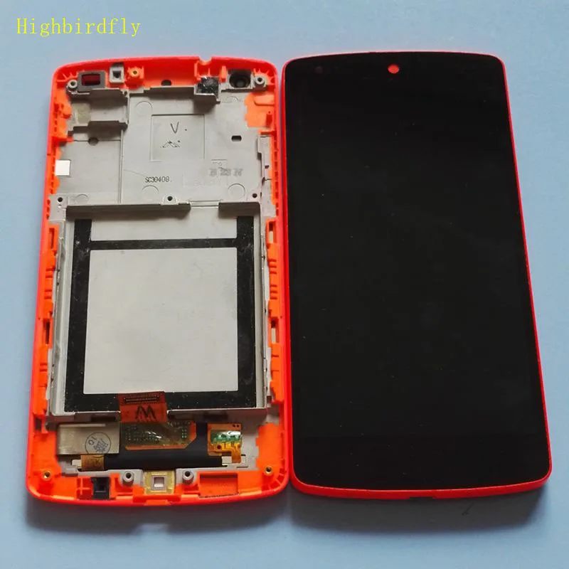 ЖК дисплей Highbirdfly для Lg Google Nexus 5 D821 D820 с сенсорным экраном и рамкой в сборе красный